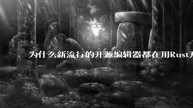 为什么新流行的开源编辑器都在用Rust开发？