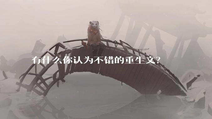 有什么你认为不错的重生文？
